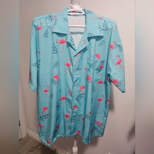 Flamingo Print Men's Shirt
